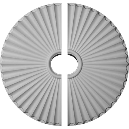 Ekena Millwork Shakuras Ceiling Medallion, Two Piece (For Canopies up to 6"), 29 1/2"OD x 2"P CM30SH2-06000